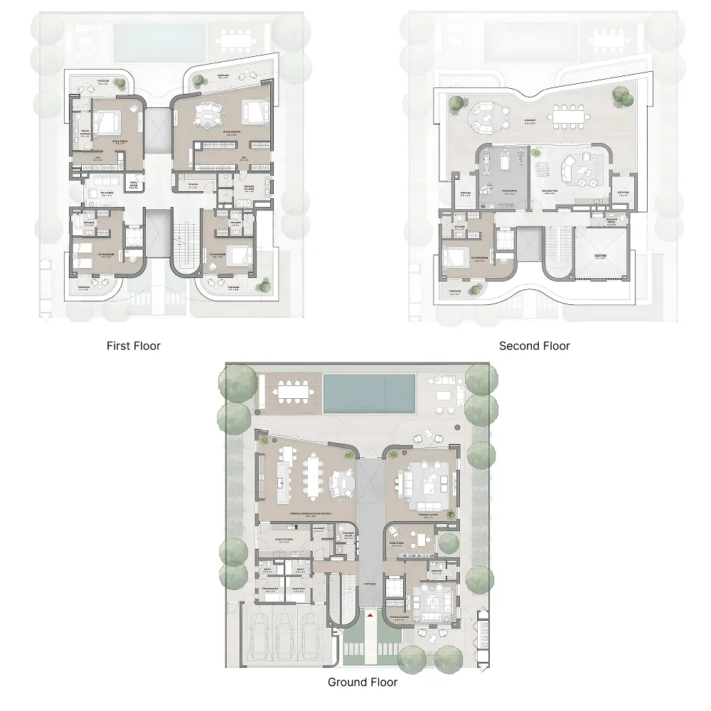 Karl Lagerfeld Villas by Taraf floor plan — 6br villa